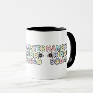 Cute Hamster Ring Squad Pastel Design Mok