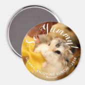 Cute Hamster So Yummy Magneet (Voorkant / Achterkant)