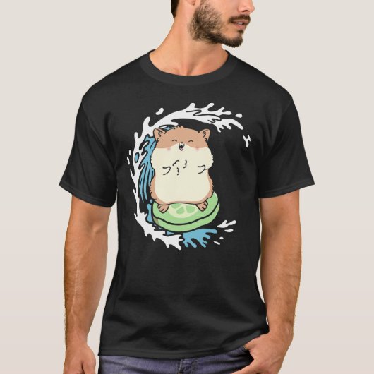 Cute Hamster Surfer  Rodent Animals  Hamsters Owne T-shirt (Voorkant)