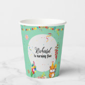 Cute Hamster ThUnited Kind Birthday Party Papieren Bekers (Achterkant)