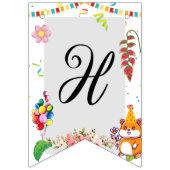 Cute Hamster ThUnited Kind Birthday Party Vlaggetjes (Tweede vlag)