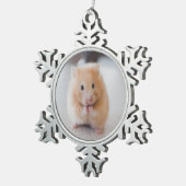 Cute hamster tin sneeuwvlok ornament (Rechts)