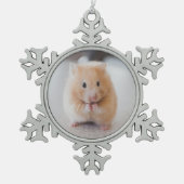 Cute hamster tin sneeuwvlok ornament (Voorkant)