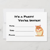 Cute hamster-uitnodiging kaart (Voorkant)