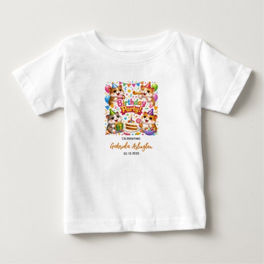 Cute Hamster Verjaardagsfeestje | Kinderen Hamster (Voorkant)
