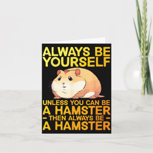 Cute Hamsterontwerp voor mannen vrouwen kinderen D Kaart (Voorkant)