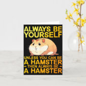Cute Hamsterontwerp voor mannen vrouwen kinderen D Kaart (Gele Bloem)