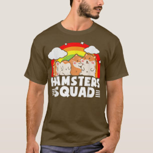 Cute Hamsters Squad Colorful Hamsters Guinea Pig H T-shirt