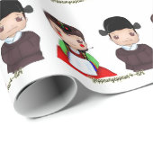 Cute Hanbok echtpaar Cadeaupapier (Rol Hoek)