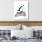 Cute Hand draw Puffin Canvas Afdruk (Insitu (Slaapkamer))