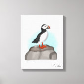 Cute Hand draw Puffin Canvas Afdruk (Voorkant)