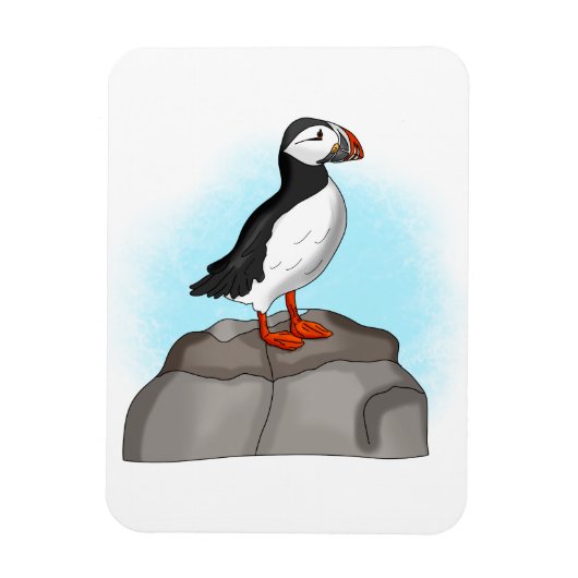 Cute Hand draw Puffin Magneet (Verticaal)