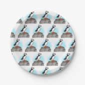 Cute Hand draw Puffin Papieren Bordje (Voorkant)