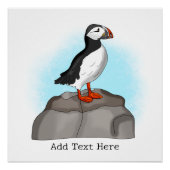 Cute Hand draw Puffin Perfect Poster (Voorkant)