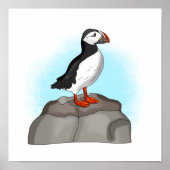 Cute Hand draw Puffin Poster (Voorkant)