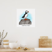 Cute Hand draw Puffin Poster (Keuken)