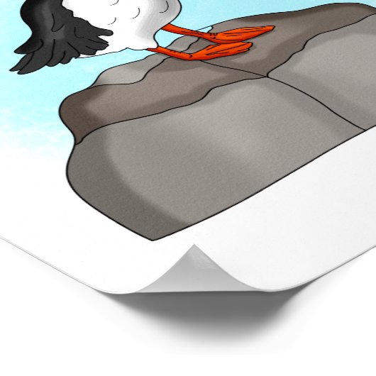 Cute Hand draw Puffin Poster (Hoek)