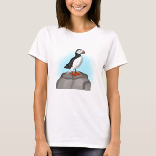 Cute Hand draw Puffin T-shirt