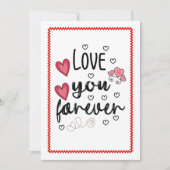 Cute Hand Drawing Valentine Card for Her Sketch   Feestdagenkaart (Voorkant)