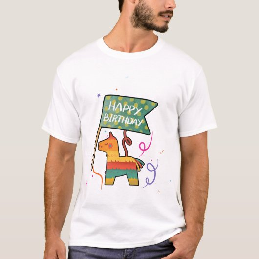 Cute Hand-Drawn Birthday  T-shirt (Voorkant)