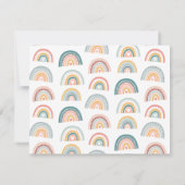 Cute Hand Drawn Boho Rainbow Notitiekaartje (Achterkant)