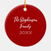 Cute Hand-Drawn Capybara Persoonlijke Kerstmis Keramisch Ornament (Achterkant)