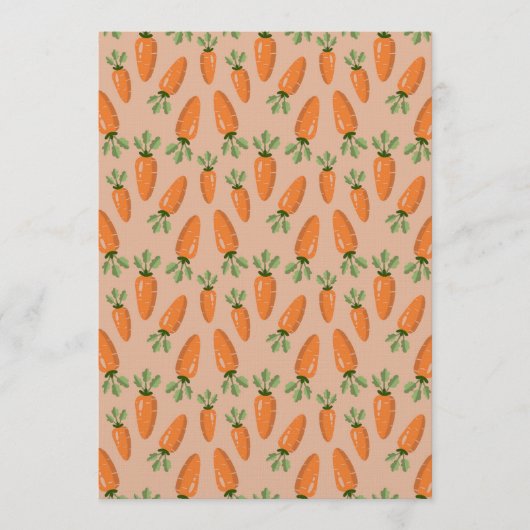 Cute Hand-drawn Carrots Seamless Pattern Kaart (Voorkant)