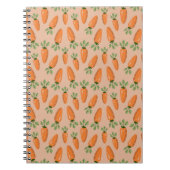 Cute Hand-drawn Carrots Seamless Pattern Notitieboek (Voorkant)