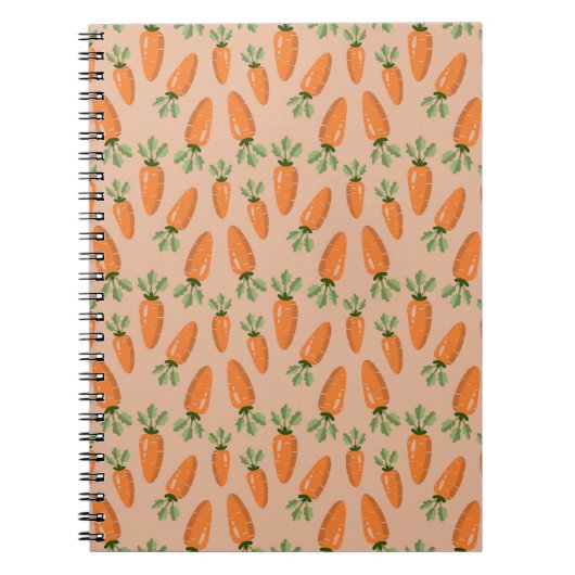 Cute Hand-drawn Carrots Seamless Pattern Notitieboek (Voorkant)