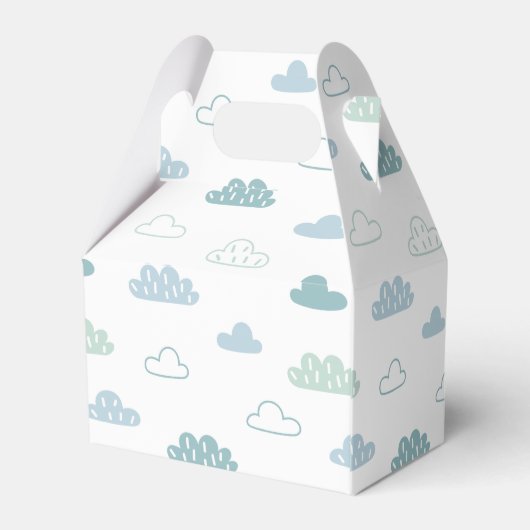 Cute Hand Drawn Cloud Pattern Bedankdoosjes (Achterkant)