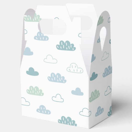 Cute Hand Drawn Cloud Pattern Bedankdoosjes (Geopend)