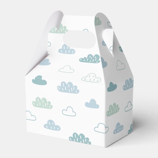 Cute Hand Drawn Cloud Pattern Bedankdoosjes (Voorkant Zijde)