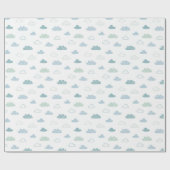 Cute Hand Drawn Cloud Pattern Cadeaupapier (Vlak)