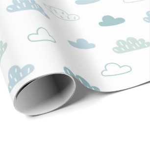 Cute Hand Drawn Cloud Pattern Cadeaupapier