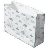 Cute Hand Drawn Cloud Pattern Groot Cadeauzakje (Voorkant Gekanteld)