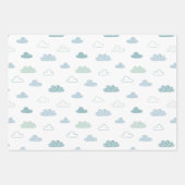 Cute Hand Drawn Cloud Pattern Inpakpapier Vel (Voorkant)