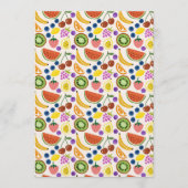 Cute Hand-drawn Doodle Fruits Seamless Pattern Kaart (Voorkant)