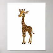 Cute Hand-Drawn Giraffe Nursery Art Poster (Voorkant)