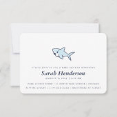 Cute Hand-Drawn Girl Shark Baby shower Boy Kaart (Voorkant)