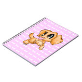 Cute Hand Drawn Golden Retriever Dog Pink-laptop Notitieboek (Linkerzijde)