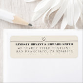 Cute Hand Drawn Heart Wedding Label (Insitu)