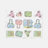 Cute hand drawn illustrations for kids Nursery Fleece Deken (Voorkant (Horizontaal))