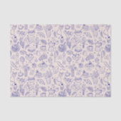 Cute Hand Drawn Italian Food and Flowers Kitchen Tissuepapier (Voorkant)