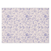 Cute Hand Drawn Italian Food and Flowers Tafelkleed (Voorkant (Horizontaal))