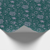 Cute Hand Drawn Kerstmis Pattern Cadeaupapier (Hoek)