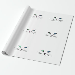Cute Hand Drawn Kitten Face Cadeaupapier