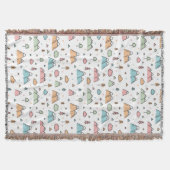 Cute Hand Drawn Mountain Scene Pattern Deken (Voorkant)