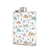Cute Hand Drawn Mountain Scene Pattern Heupfles (Links)