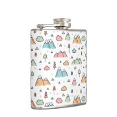 Cute Hand Drawn Mountain Scene Pattern Heupfles (Rechts)
