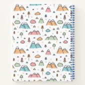 Cute Hand Drawn Mountain Scene Pattern Notitieboek (Achterkant)